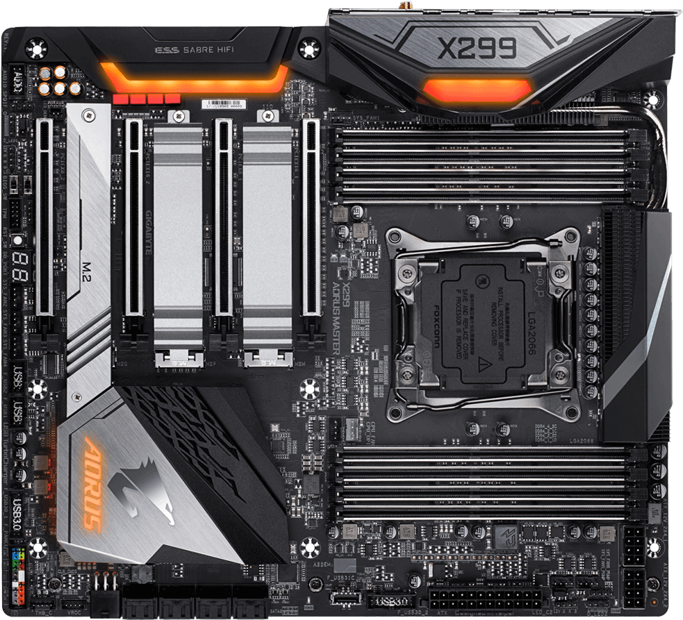 ‹ › - Gigabyte X299 Aorus Master (1000x1000), Png Download