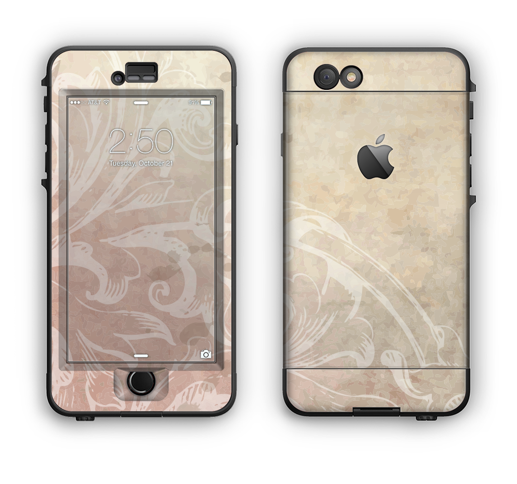 The Tan Vintage Subtle Laced Texture Apple Iphone 6 - Apple (1008x943), Png Download