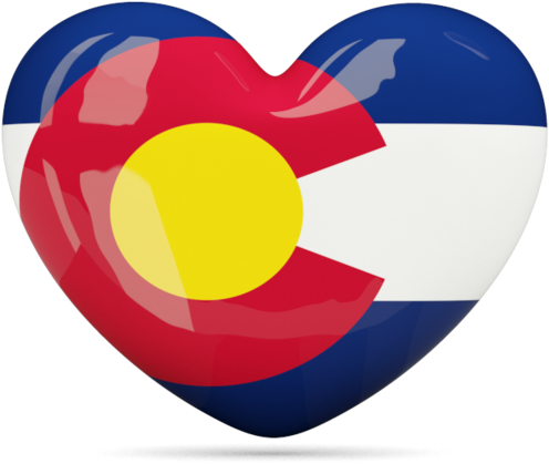 Http Www Freeflagicons Com Country United States - Colorado Flag In A Heart Png (640x480), Png Download