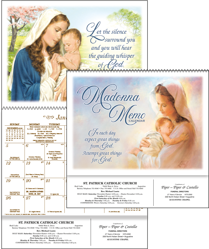 2020 Madonna Memo Calendar - Vintage Advertisement (720x866), Png Download