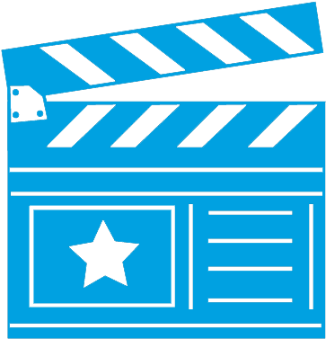 School And College Events - Movies Icon Png Blue (605x558), Png Download