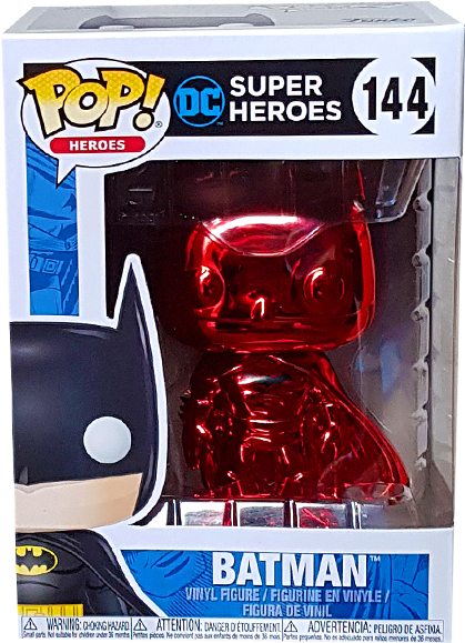 Dc Super Heroes - Batman Blue Chrome Pop (600x600), Png Download