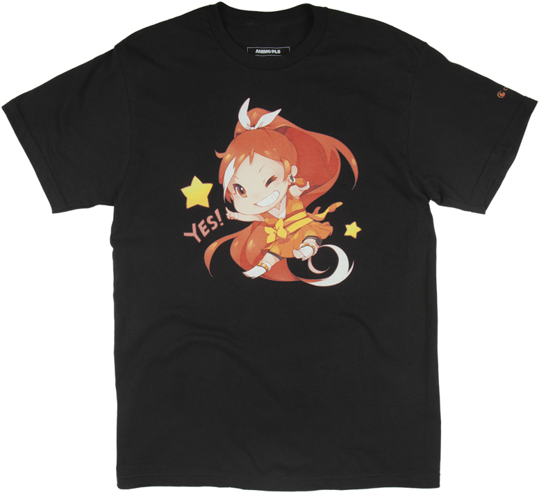 Crunchyroll Hime Yes Black Tee - Cartoon (800x800), Png Download