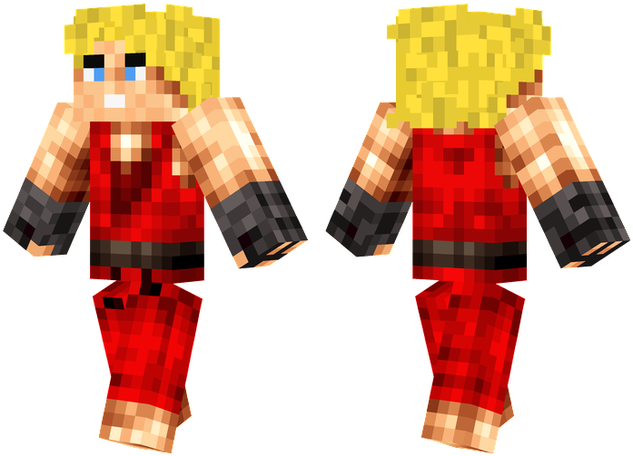 Ken Masters - Minecraft Puppet Fnaf Skin (716x514), Png Download