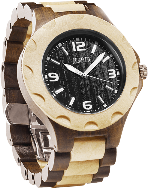 Jord Sully Black & Maple Watch - Analog Watch (590x750), Png Download