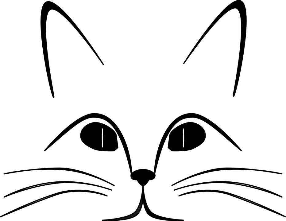 Bigode De Gato Png - Cat Face Paint Cartoon (932x720), Png Download