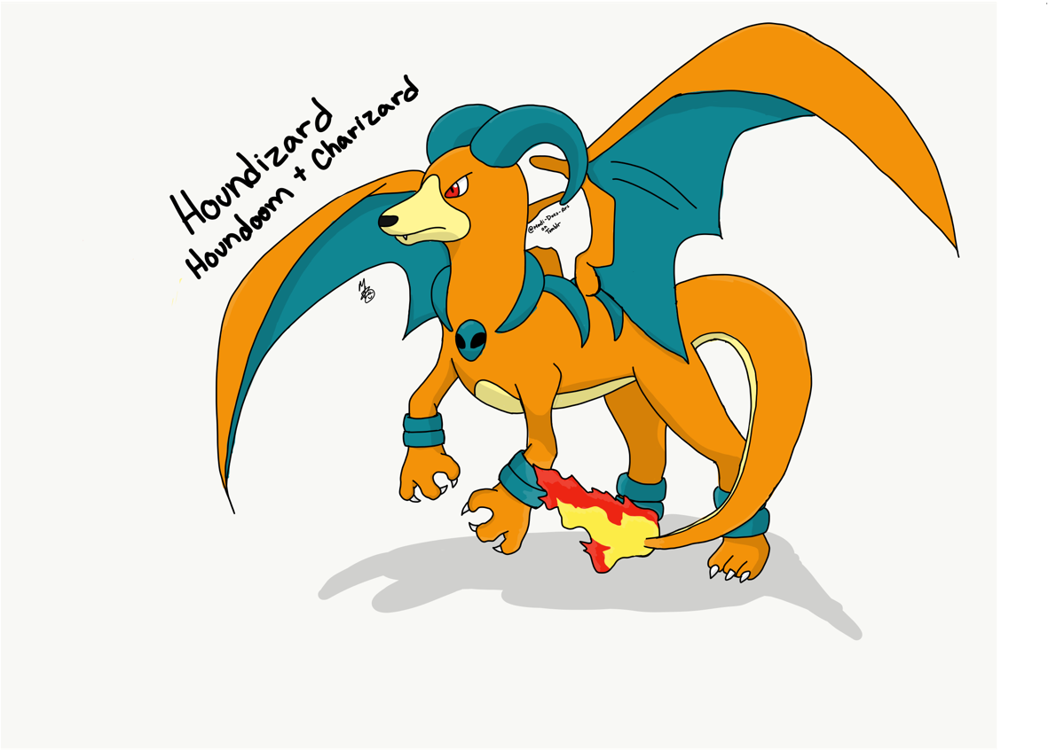 Pokémon Fusion Pokémon Fire Type Flying Type Flash - Illustration (1280x959), Png Download