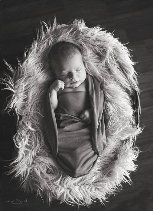 Baby Blake Wrapped Newborn - Monochrome (1200x700), Png Download