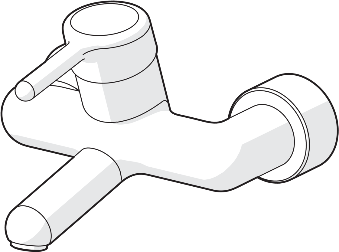 Hansamedipro, Washbasin Faucet, - Line Art (1454x1080), Png Download