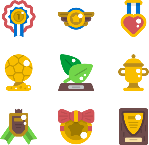 7,548 Free Vector Icons Banner Transparent Download - Awards Collection Png (600x564), Png Download