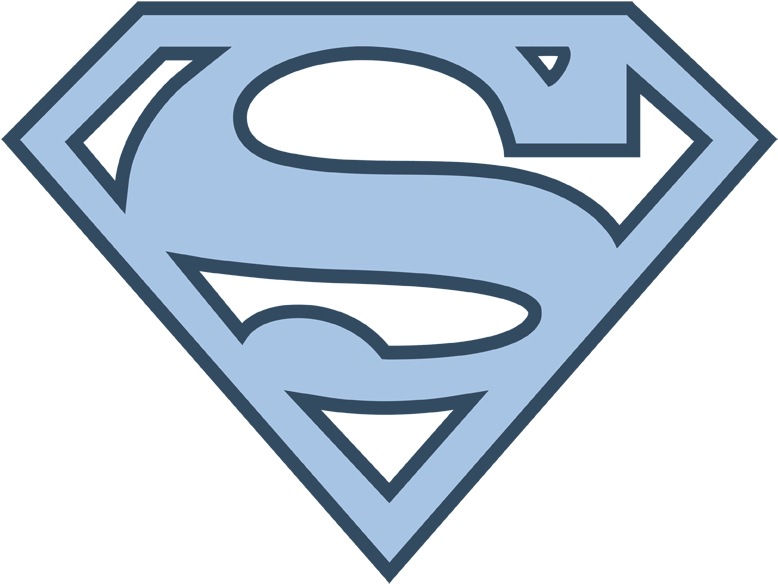 Superman Carolina Blue&amp - Superman Symbol (792x599), Png Download
