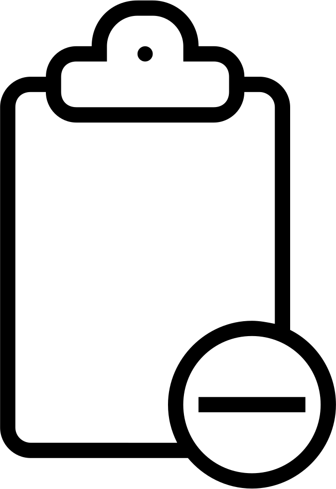 Remove Clipboard Content Outlined Interface Symbol - Estratégia Icon (674x982), Png Download