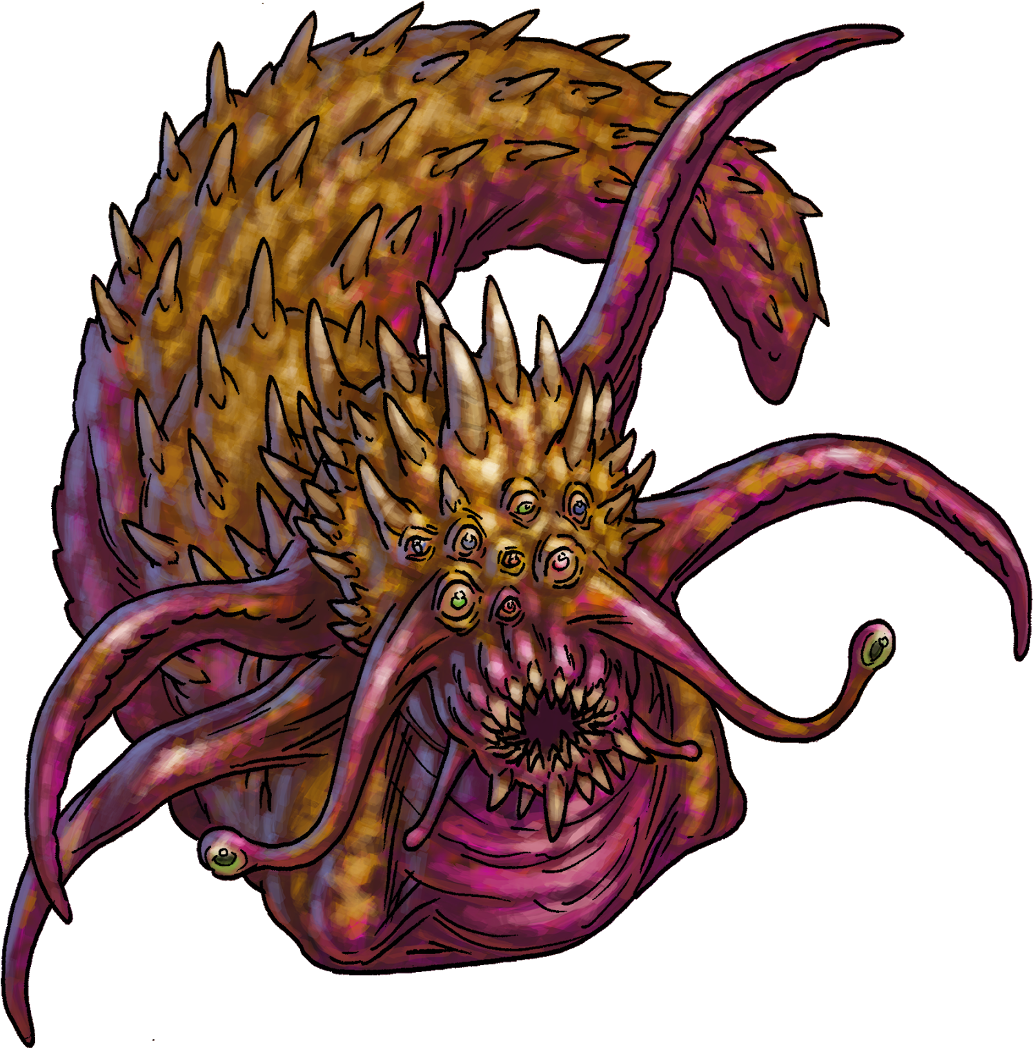 Gorgoloth, The God Of The Slug Cult Of Forsaken Peak - Illustration (1600x1600), Png Download