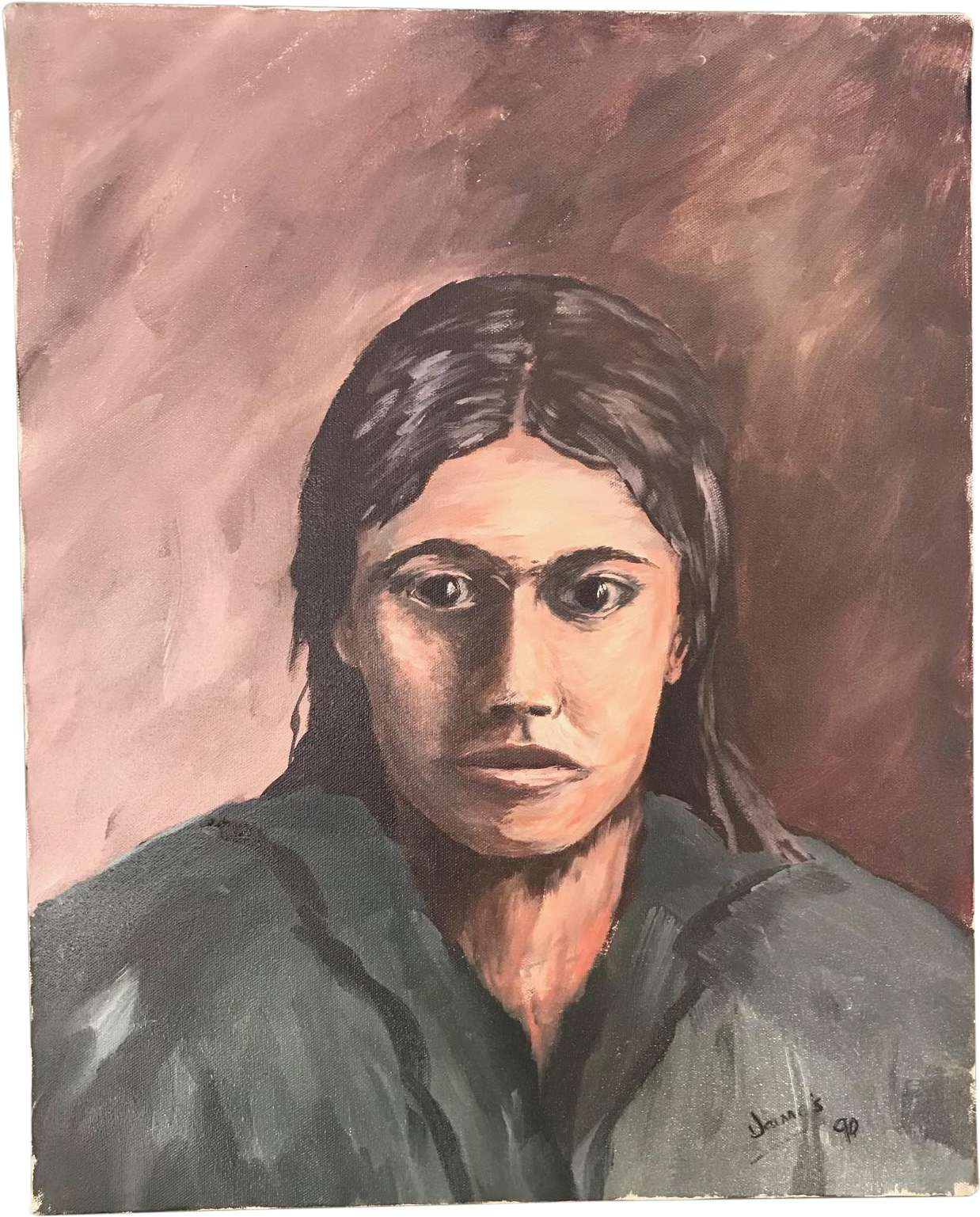 Male Female Man Woman Portrait Painting Chairish - Self-portrait (1374x1707), Png Download