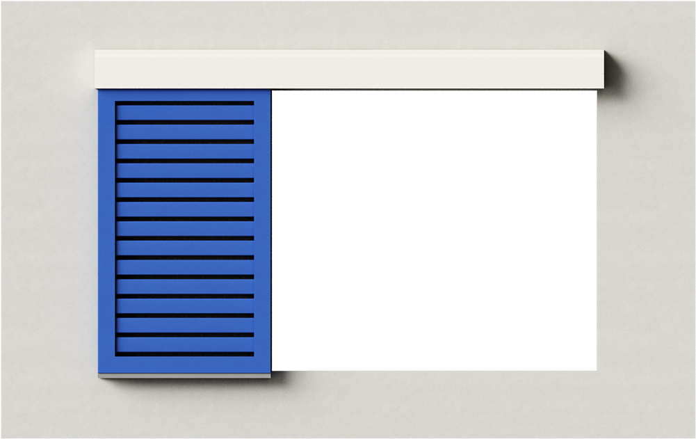 Girasol Alu Straight Blades 2 Leaves Double - Door (1000x1000), Png Download