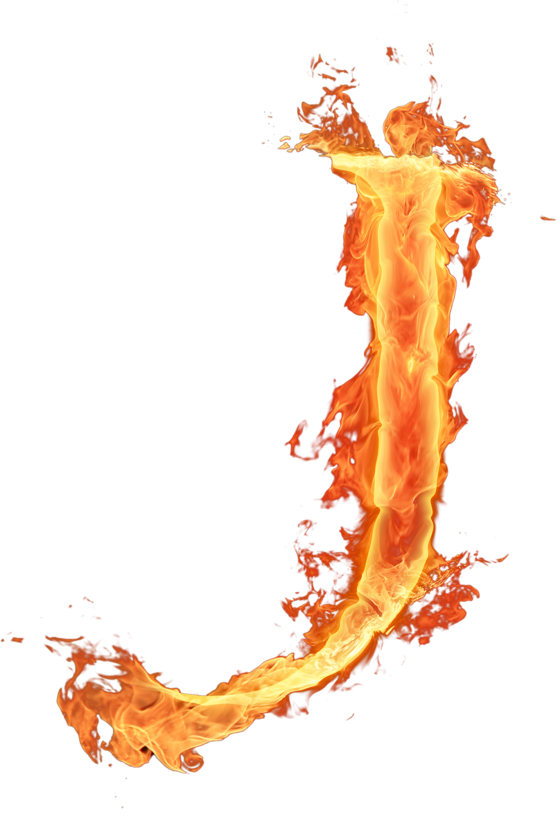 Alfabeto Fogo Png - Png Flame Letter (1091x1600), Png Download