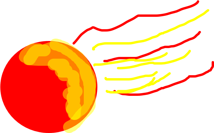 Bola De Fogo - Bola De Fogo Desenho (1020x608), Png Download