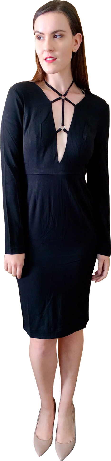 Hot It Girl Dress In Black - Plus Size Classic Dresses (1285x1950), Png Download