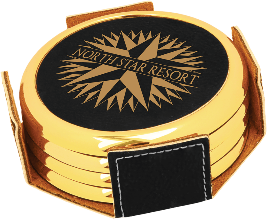 Gold Rose And Heart Lantern - Drink Coaster (924x924), Png Download