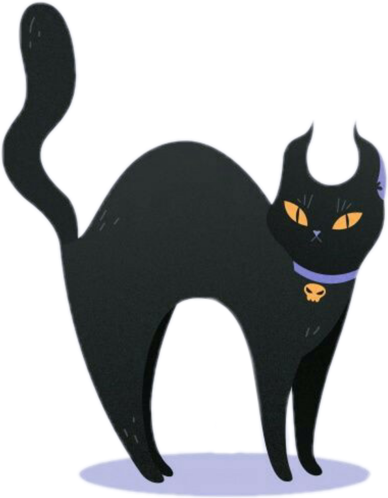 Black Negro Cat Gatos Kawaii Adorable Unicorn Unicornio - Black Cat (2289x2289), Png Download