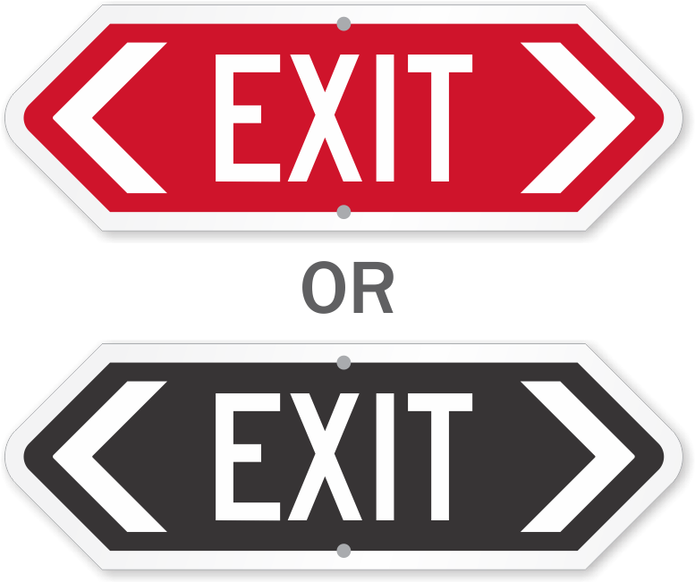 Zoom, Price, Buy - Exit Sign (800x800), Png Download