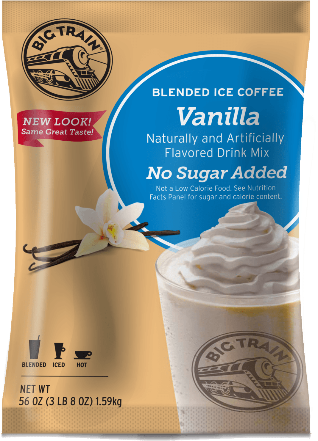 Big Train Nsa Vanilla Latte - Big Train Espresso Coffee (1600x2000), Png Download