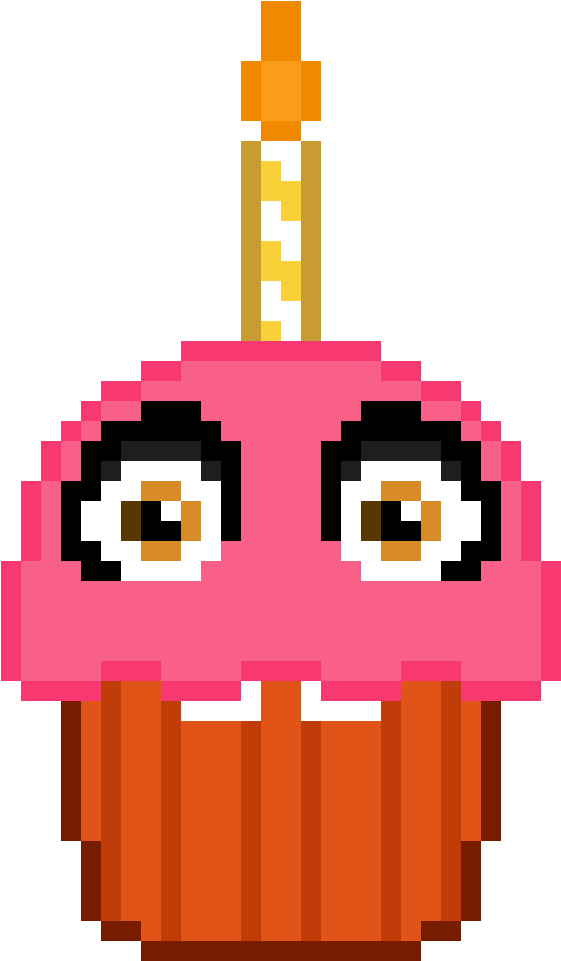 Chica's Cupcake Now As A Pixel Art - Pixel Art Monster Cute (1200x1200), Png Download
