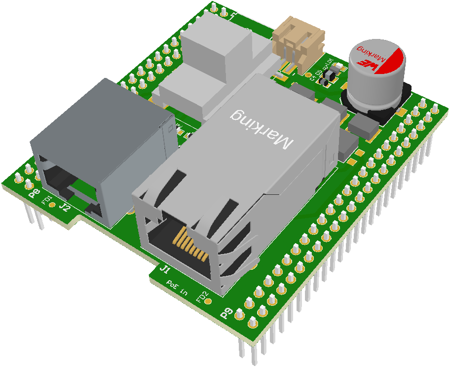 Power Over Ethernet Cape For The Beaglebone - Floor Plan (912x744), Png Download