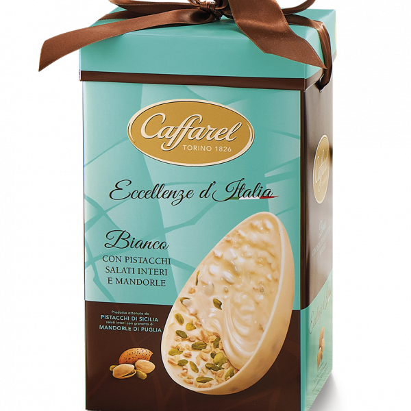 White Chocolate Egg With Whole Salted Pistachios And - Caffarel (600x600), Png Download