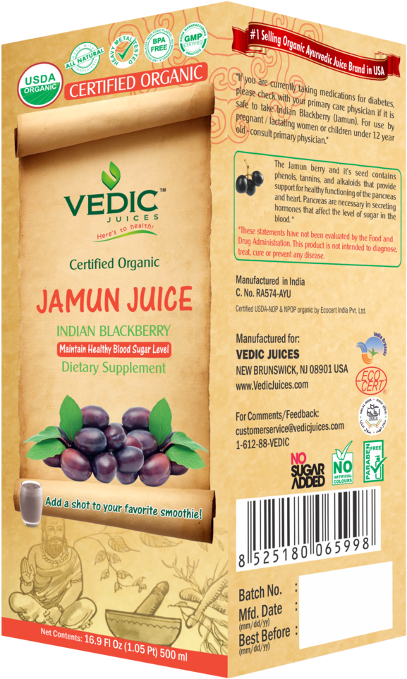 Organic Jamun Juice - Seedless Fruit (708x1024), Png Download