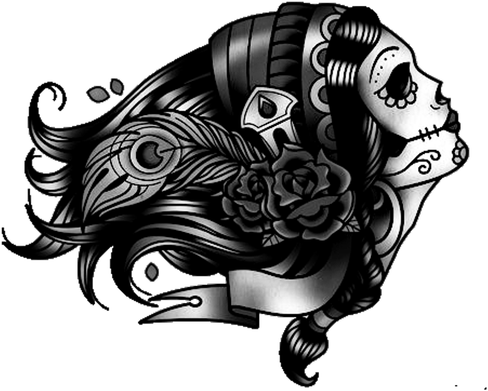 ##freetoedit #tattoo #stickers #sticker #tattooart - Rose Tattoo Tattoo Png (1024x803), Png Download