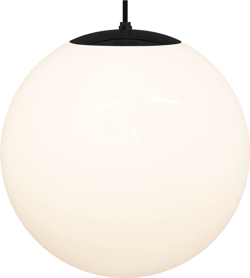 Opal Globe Anhänger Schwarz Schwarz 500mm - Lampshade (900x900), Png Download
