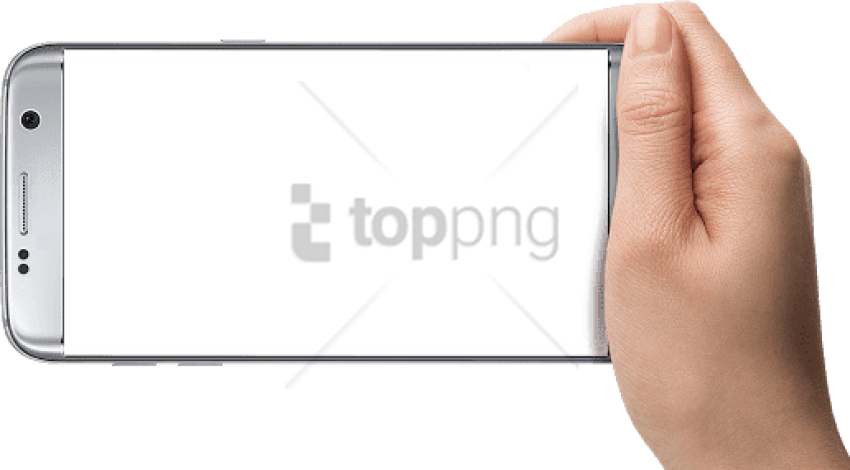 Free Png Mobile Phone Png Image With Transparent Background - Hand Holding Samsung Png (850x470), Png Download