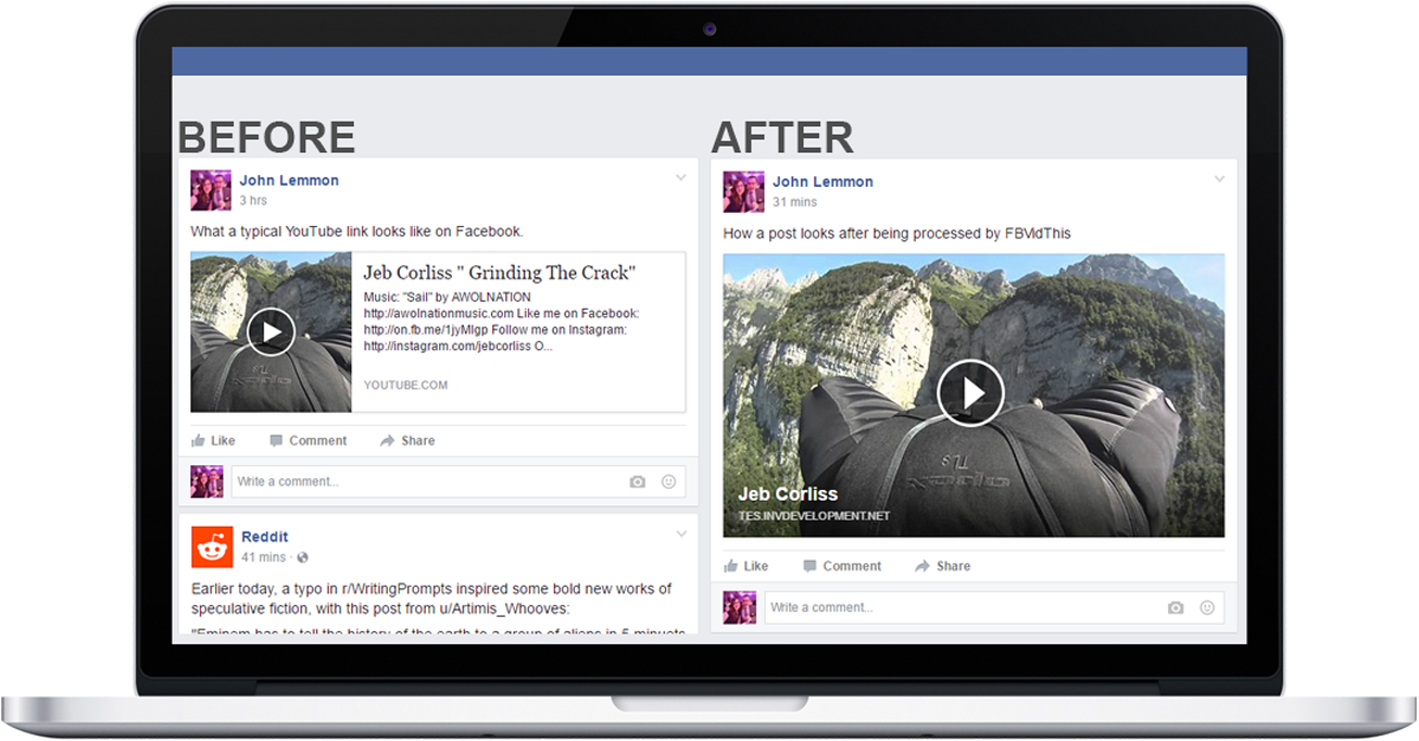 We Have Tapped Into Their Api And Open Graph Protocols - Youtube Post On Facebook (1500x720), Png Download