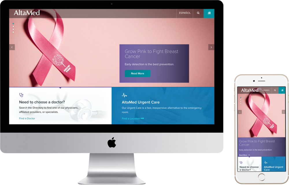 Altamed Desktop & Mobile - Location Website (1000x642), Png Download