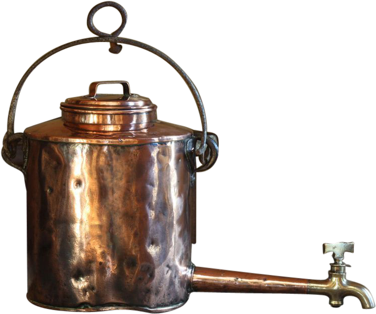 Antique Georgian English Copper Hot Water Kettle Pot - Teapot (743x743), Png Download