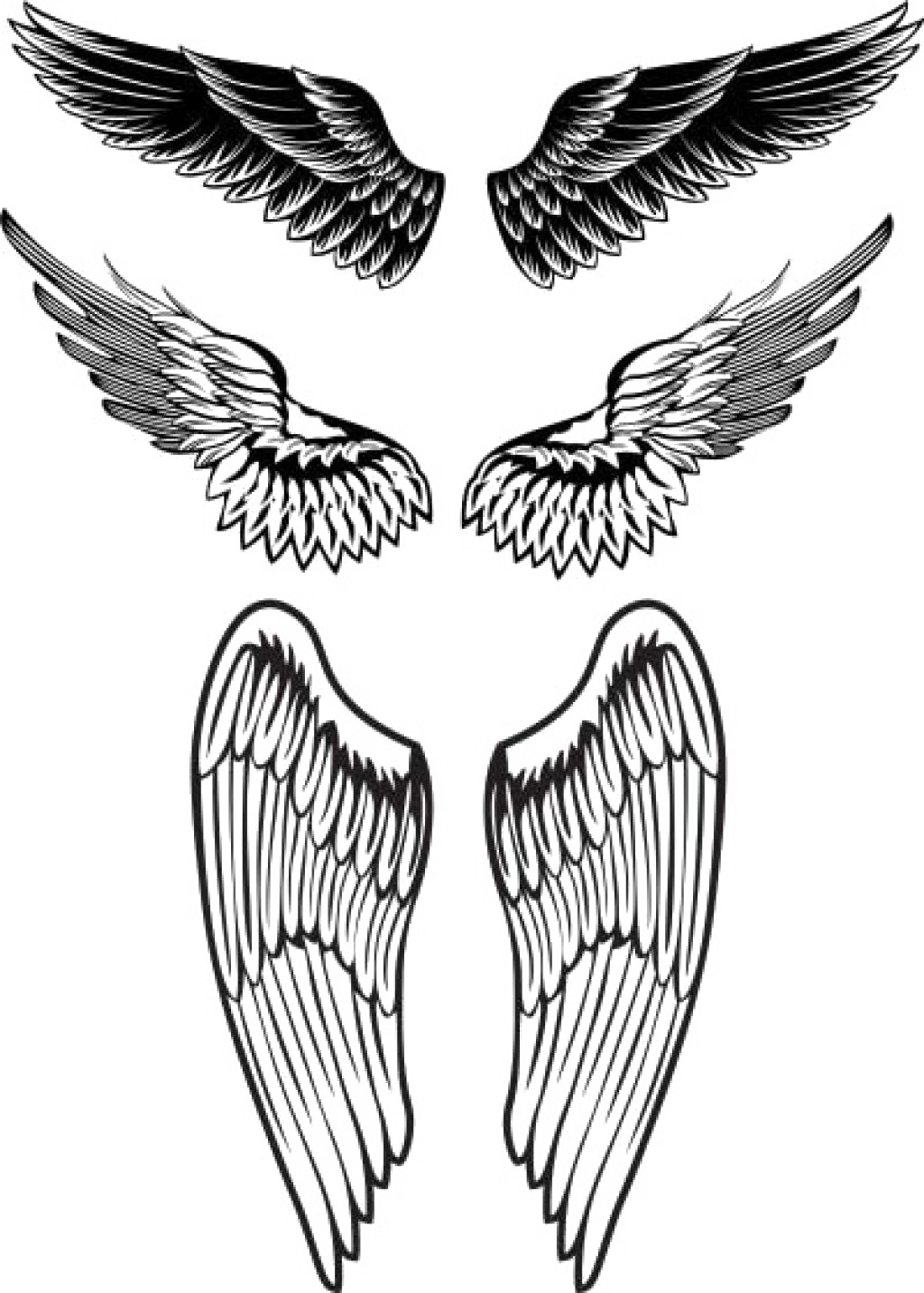 Wings Tattoo Png Background Image - Tattoo Wings (1024x1433), Png Download