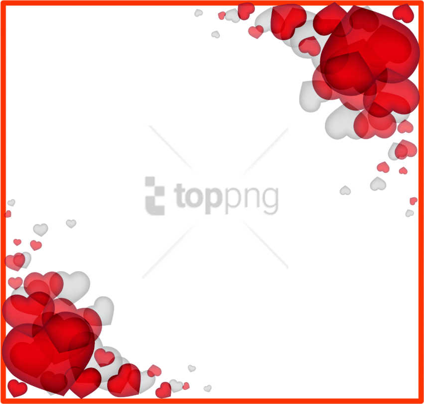 Free Png Love Border Frame Png Image With Transparent - Transparent Background Heart Frame Png (851x812), Png Download