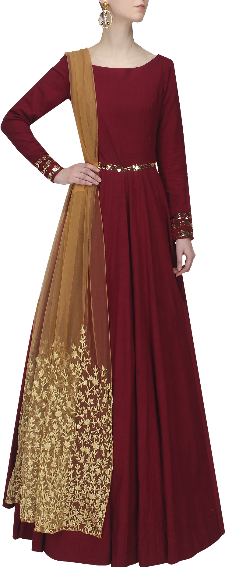 #perniaspopupshop #nikhilthampi #classy #eveningwear - Long Dress In Cotton (1240x1860), Png Download