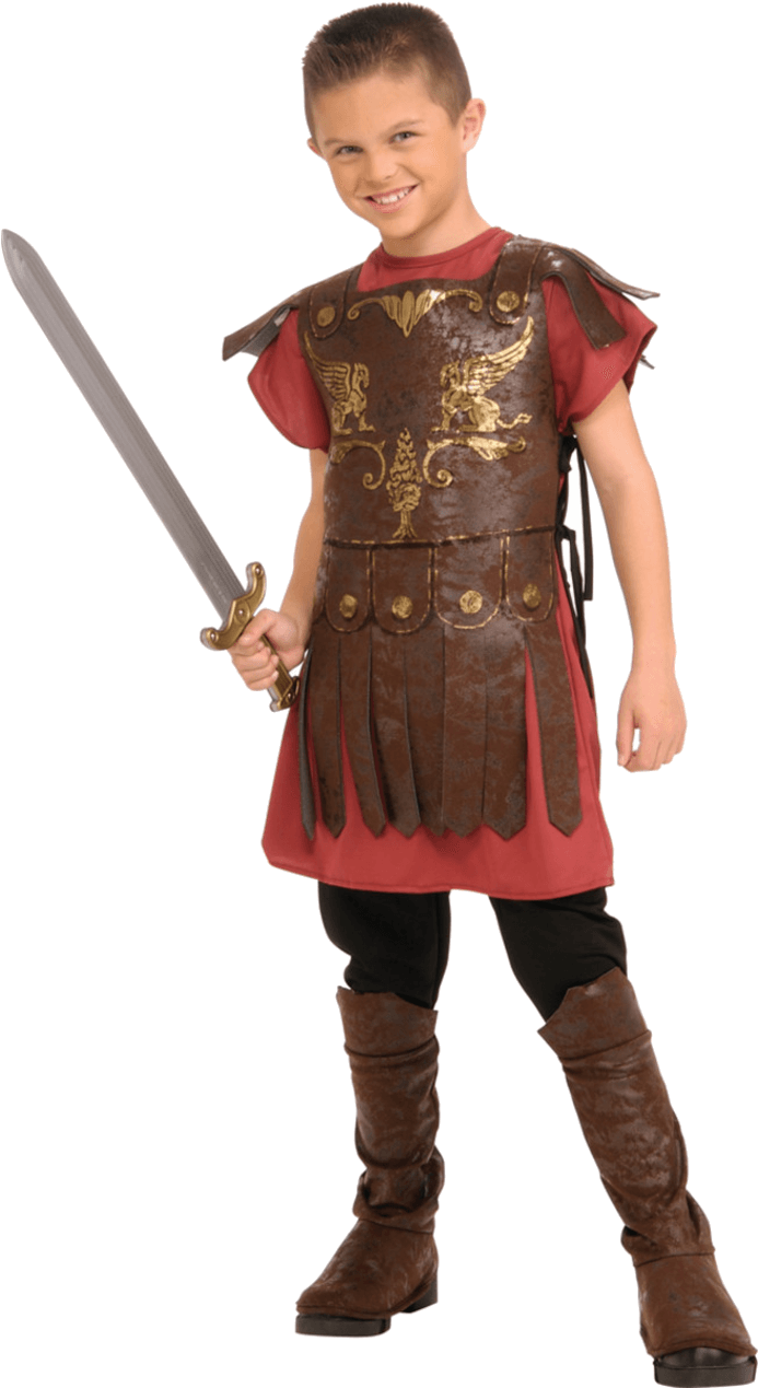 Child Gaius Roman - Boys Greek Costume (800x1268), Png Download