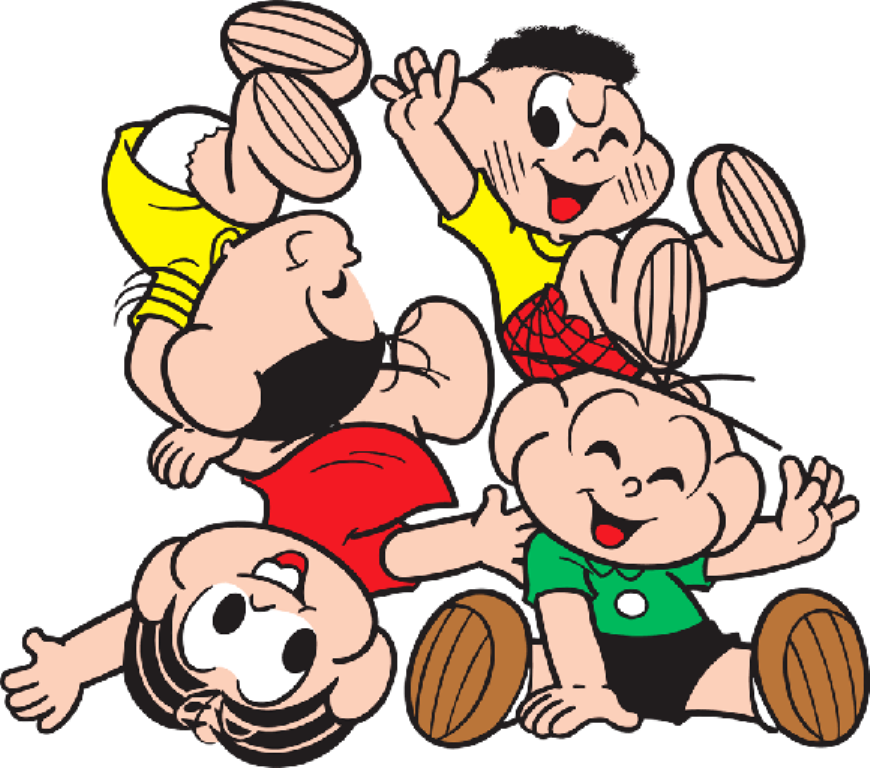 Monica Playing With Friend - Minus Turma Da Monica (870x768), Png Download