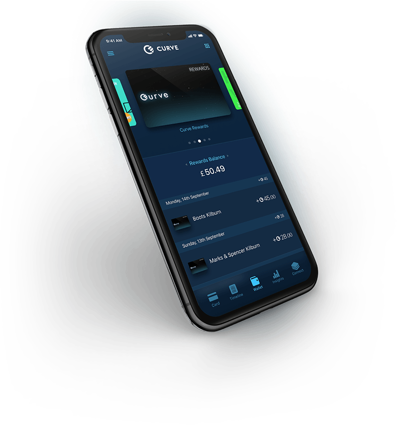 Mobile Phone Displaying The Curve Rewards View - Samsung Galaxy (849x860), Png Download