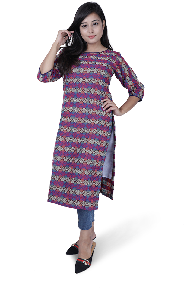 Ug Bazaar - Nepali Dhaka Kurta Design (1000x1000), Png Download