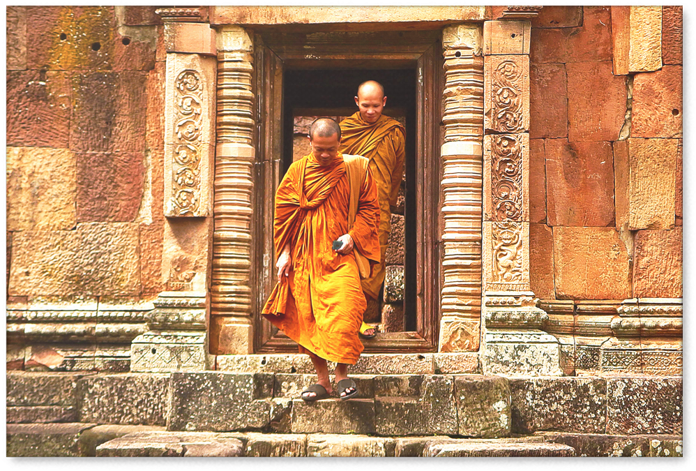 Buddhist Monks At Temple Canvas Wall Art Decor In 4 - Buddhism (1024x1024), Png Download
