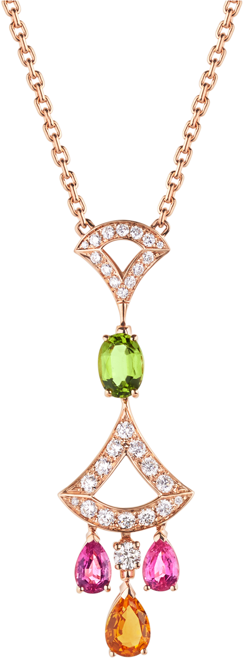 Divas' Dream Necklaces Necklaces Rose Gold Pink - Pendant (1800x1405), Png Download