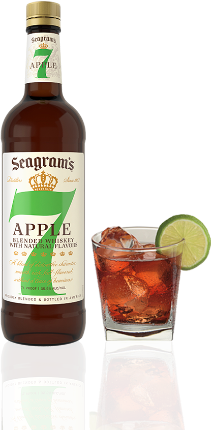 Seagrams 7 Apple Whiskey (425x872), Png Download