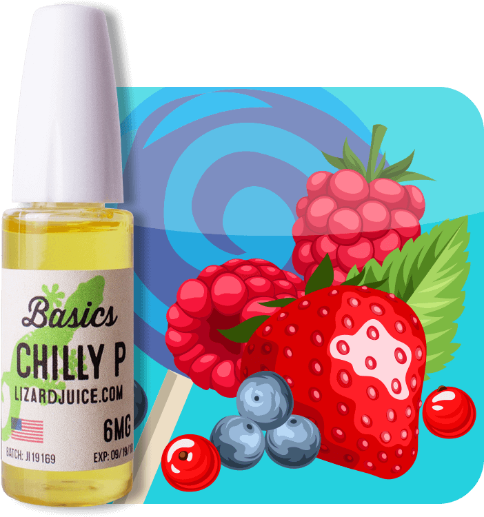 Mixed Berry With Cool Mint Vape Juice From Lizard Juice - Strawberry (800x800), Png Download