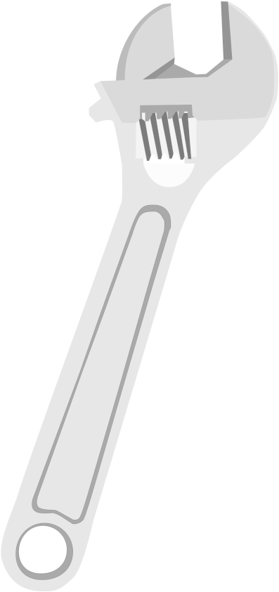 Spanner Png Transparent Images - Crescent Wrench Vector Png (400x850), Png Download