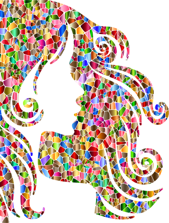 Tile Mosaic Computer Icons Art Silhouette - Mosaic Clip Art (571x750), Png Download