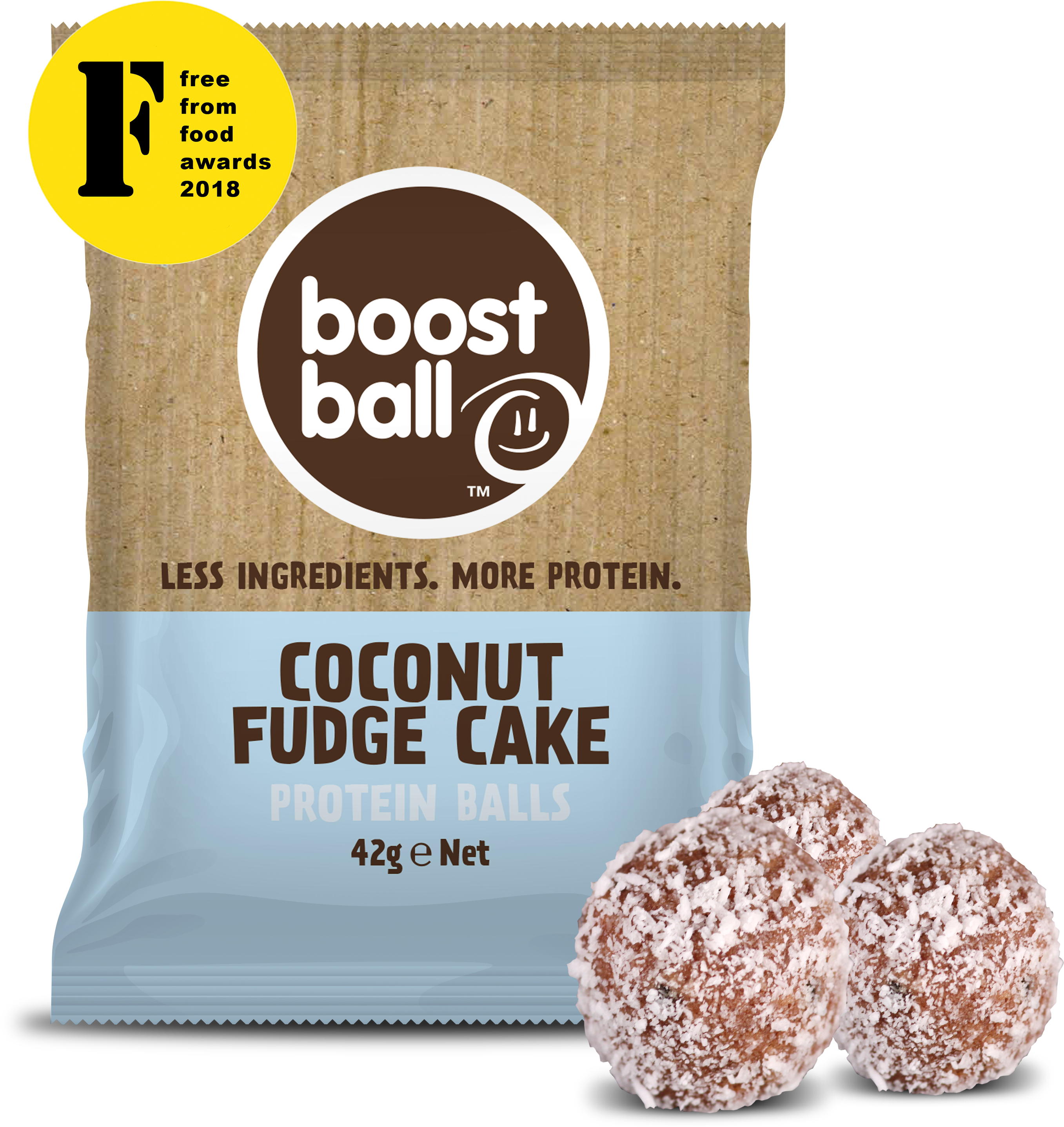 Coconut-fudge2 - Boost Ball Protein (2754x2874), Png Download